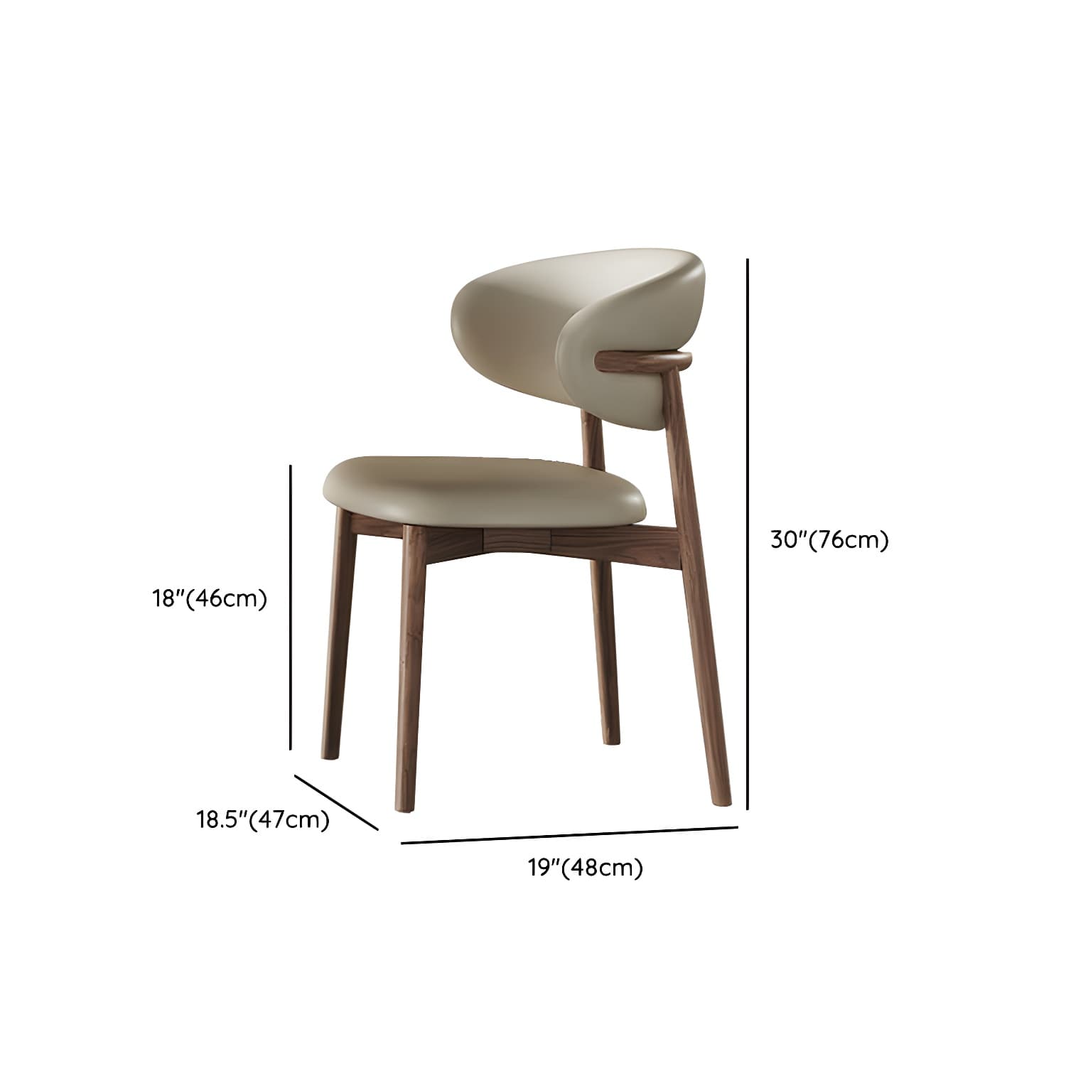 Solid Wood Round Top Dining Table Set with Cushioned Chair for Home thumbnail 11