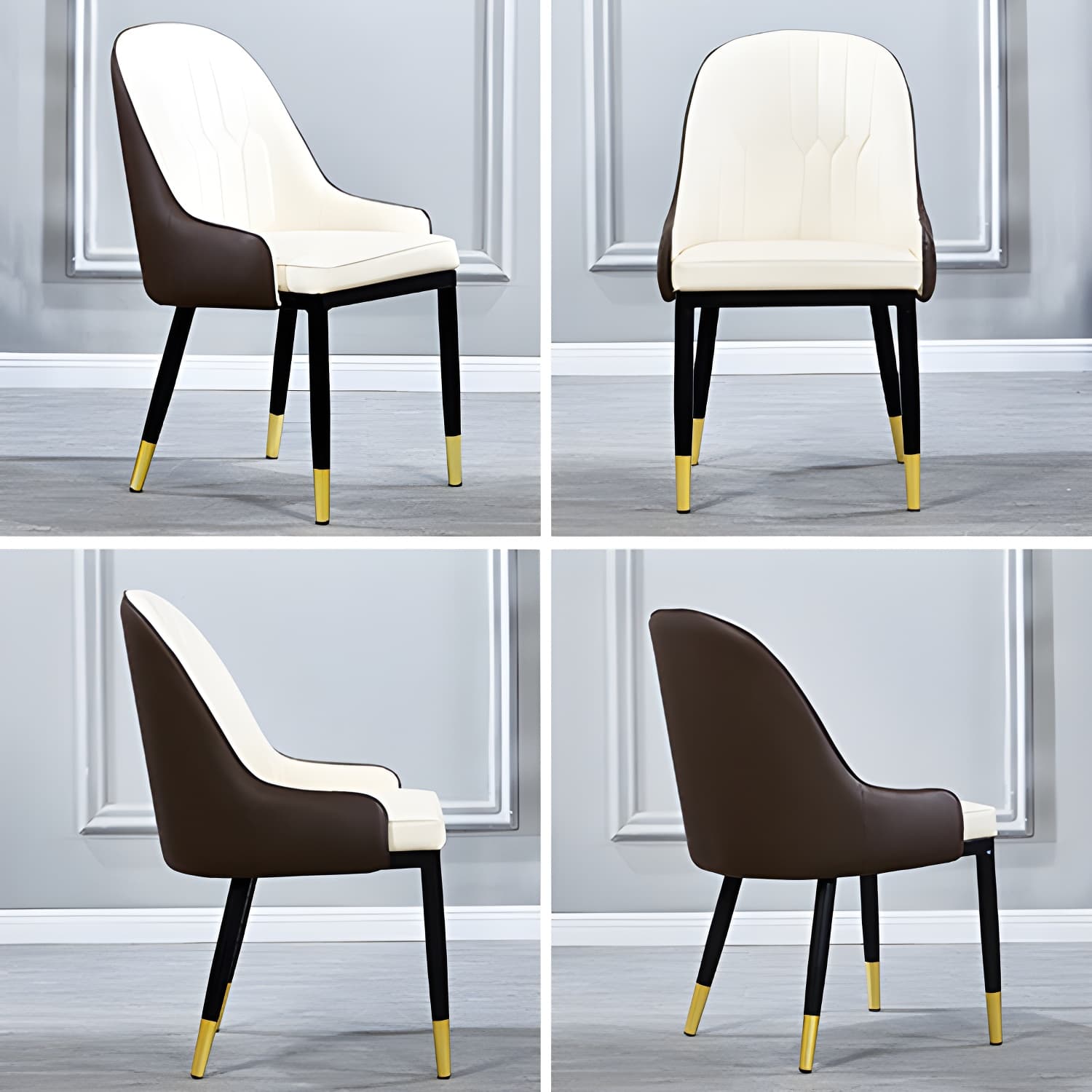 Leather Kitchen Side Chair 19'' Wide Dining Parsons Chair for Restaurant thumbnail 12