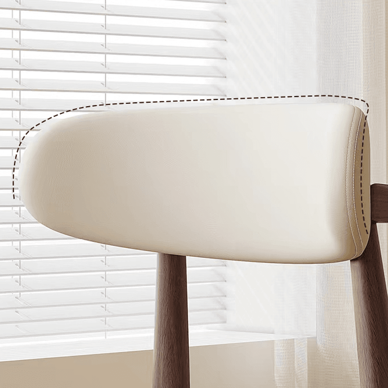 Modern Padded Armless Chair with Lumber Legs and Low Back thumbnail 13
