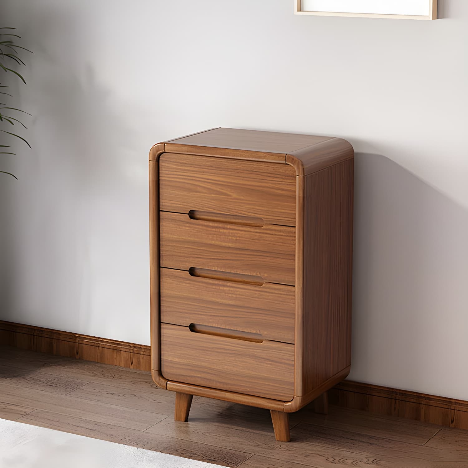 Modern Solid Wood Dresser with Narrow Profile and Drawers in Natural Finish thumbnail 15