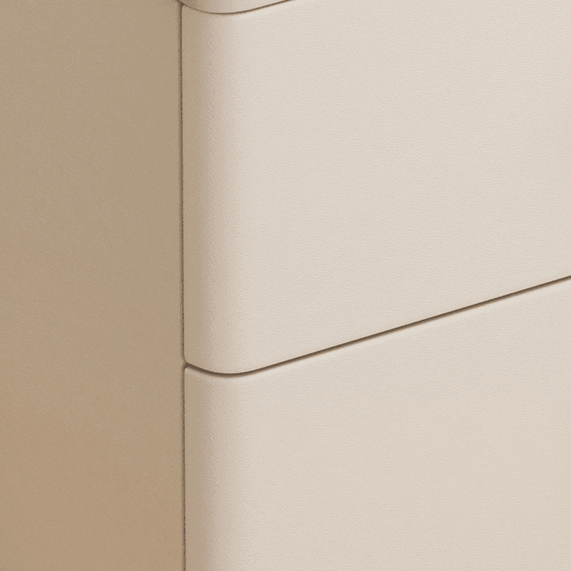 Postmodern Bedside Cabinet Nightstand with 2 Shelves and Sintered Stone Countertop thumbnail 12