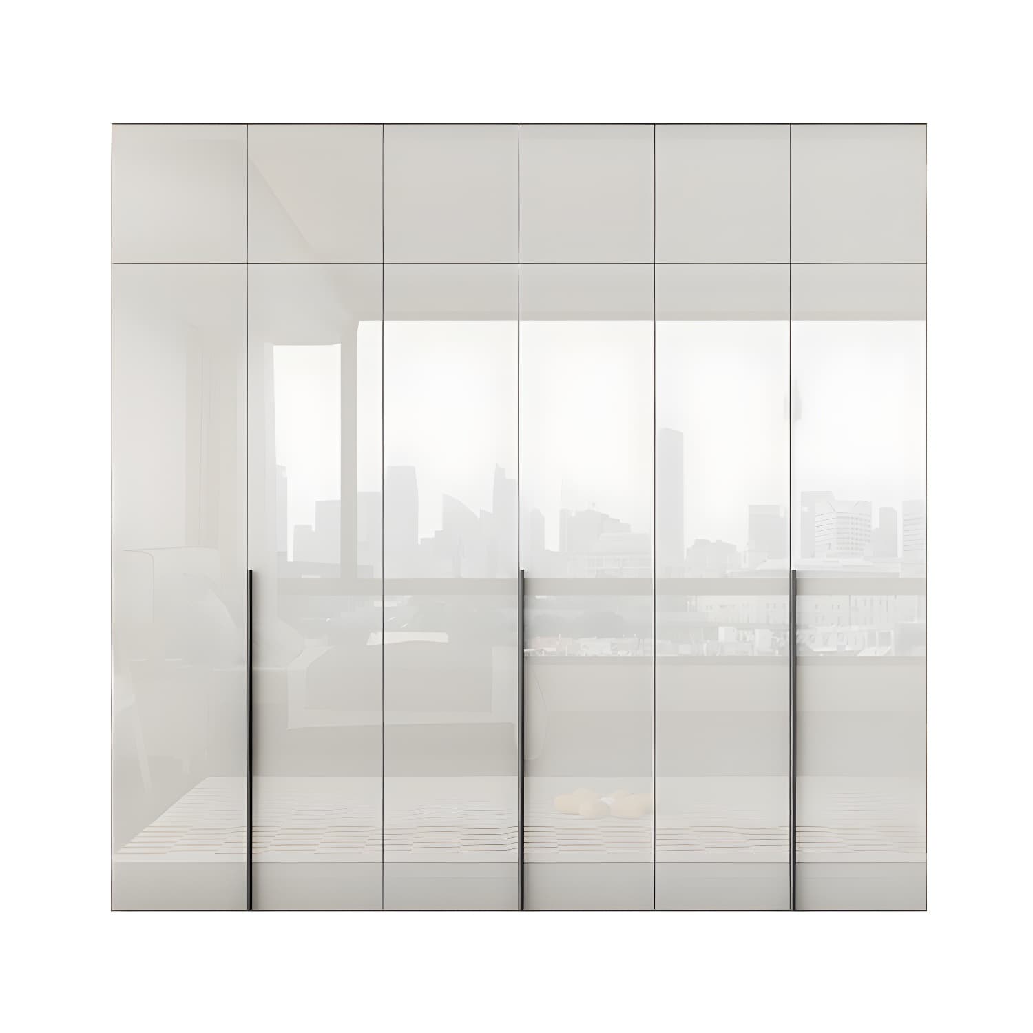 Hinged Wardrobe Armoire with Shelves White Wardrobe Closet for Home thumbnail 5