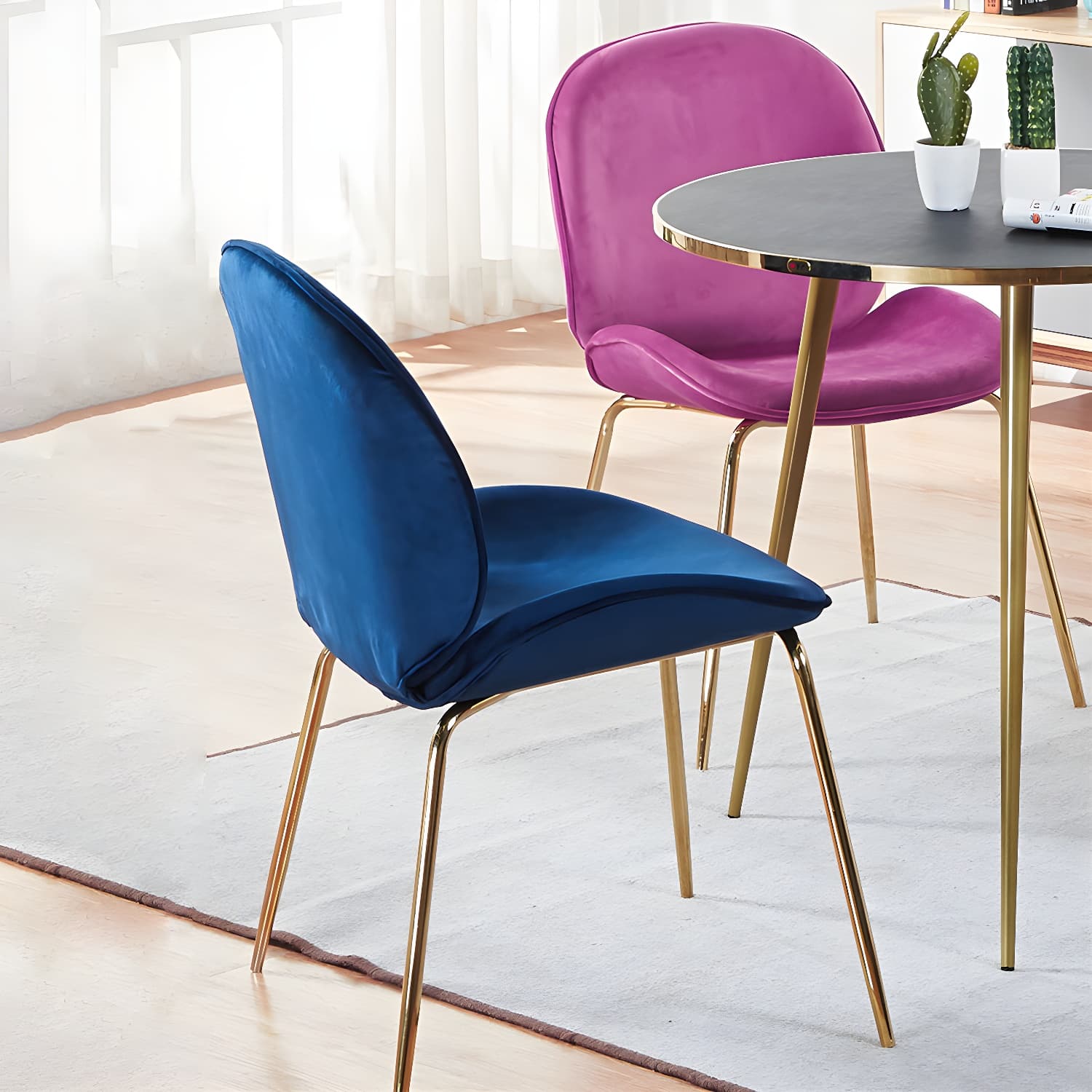 Metal Scandinavian Restaurant Side Chair Matte Finish Wingback Dining Chair thumbnail 16