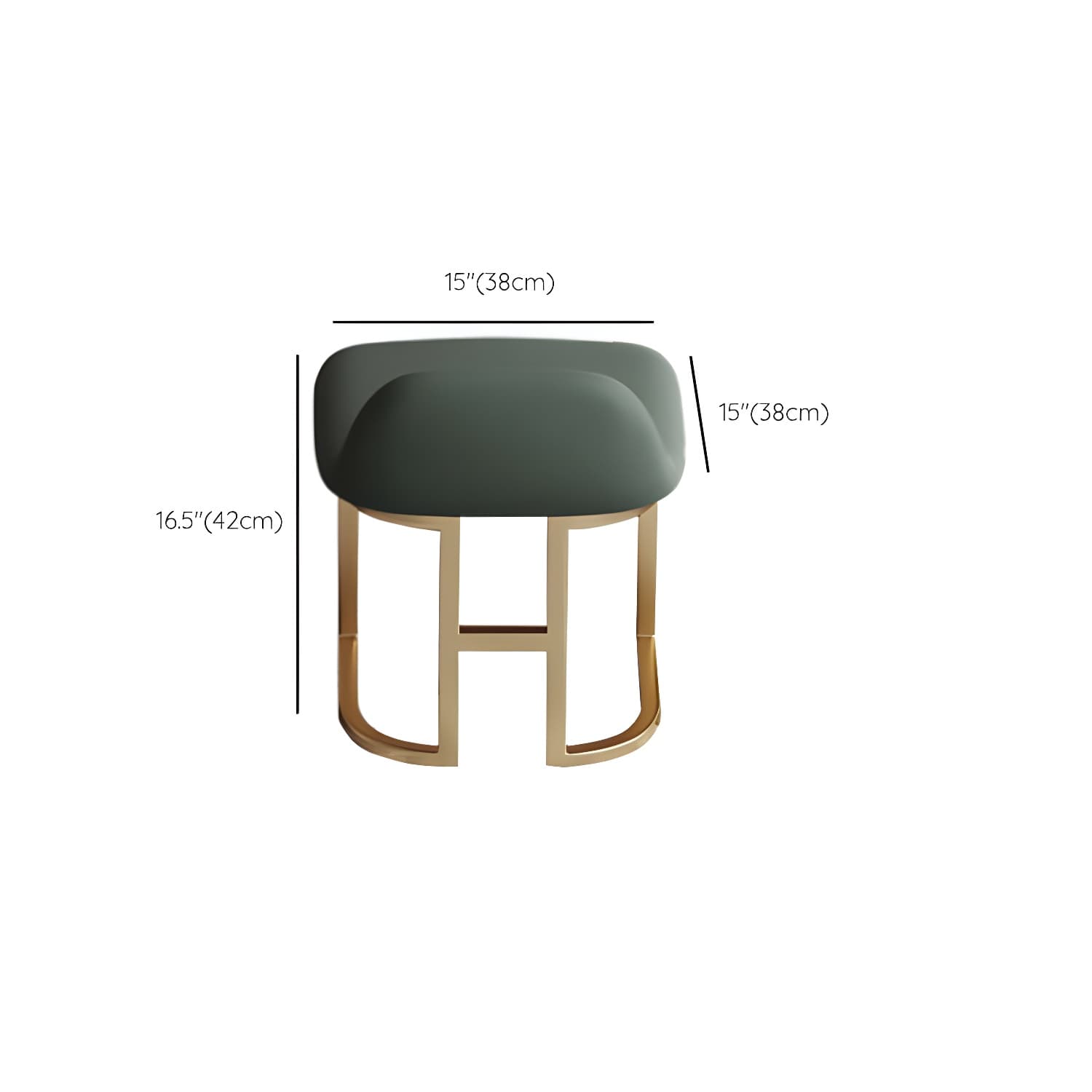 Glass Top Dressing Table Solid Wood Green Make-up Vanity with Drawers thumbnail 20