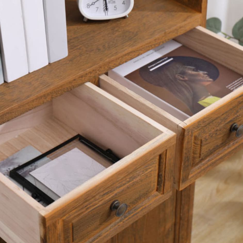 Traditional Wood Server in Espresso with 3 Drawers/4 Drawers/6 Drawers, Cabinet & One Internal Shelf/2 Shelves Included/Not Included thumbnail 9