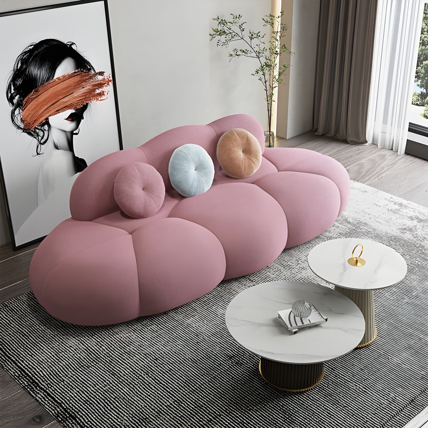 Contemporary Stationary Living Room Armless Standard Cushions Sofa thumbnail 14