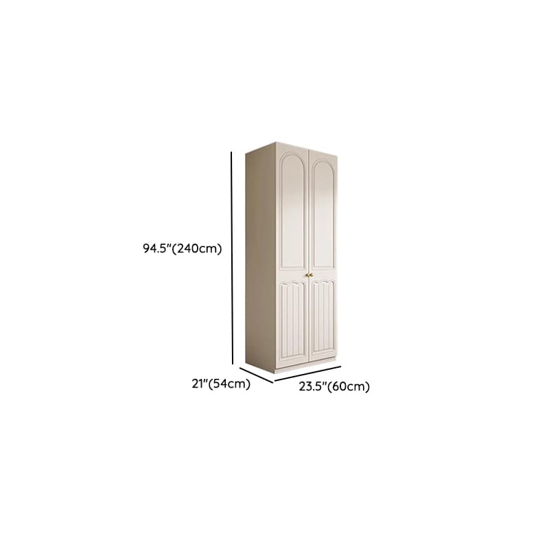Chalk Minimalist Laminate Cabinet Armoire with Compartments, Interior Shelves, and Clothing Rod thumbnail 16