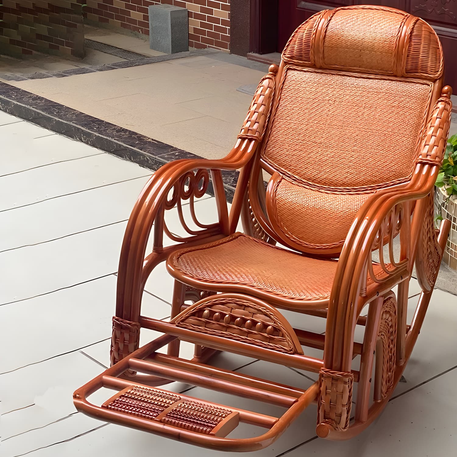 Traditional Recliner Chair Rattan/Wicker Recliner Chair for Living Room - image 12