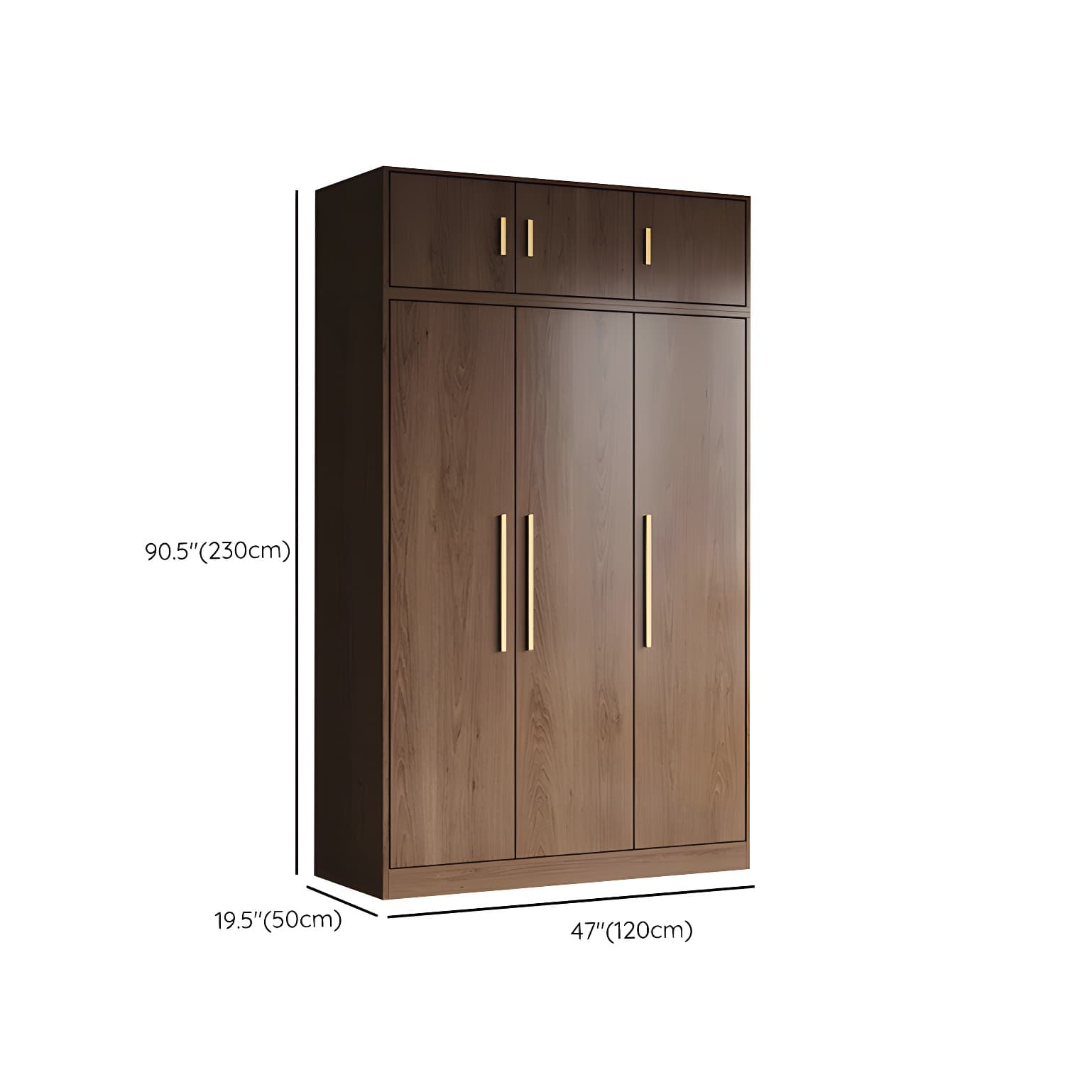 Wood Grain Design Armoires & Wardrobes with Soft Close Door and Storage Space thumbnail 28