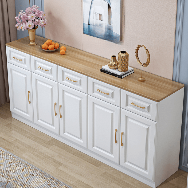 Standard/Narrow Sideboard in Timber with Drawers, 5 Doors/3 Doors/2 Doors, 2 Shelves/3 Shelves/One Internal Shelf and 5 Drawers/4 Drawers/3 Drawers in a Trendy Style thumbnail 5