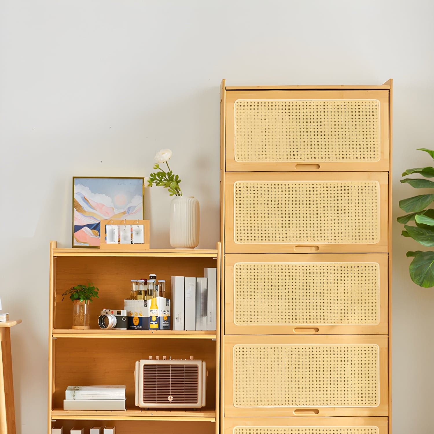 Minimalistic Solid Wood Accent Cabinet Rectangle Storage Cabinet thumbnail 8