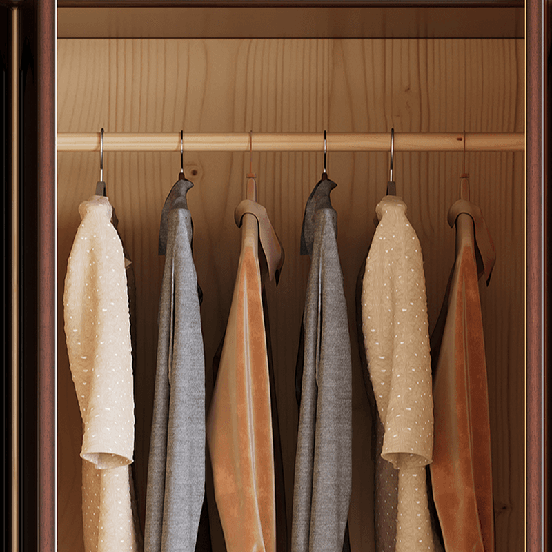 Standalone Wood Armoire Cabinet with Hinged Soft Close Door, Soft Close Drawer & Interior Shelves thumbnail 9