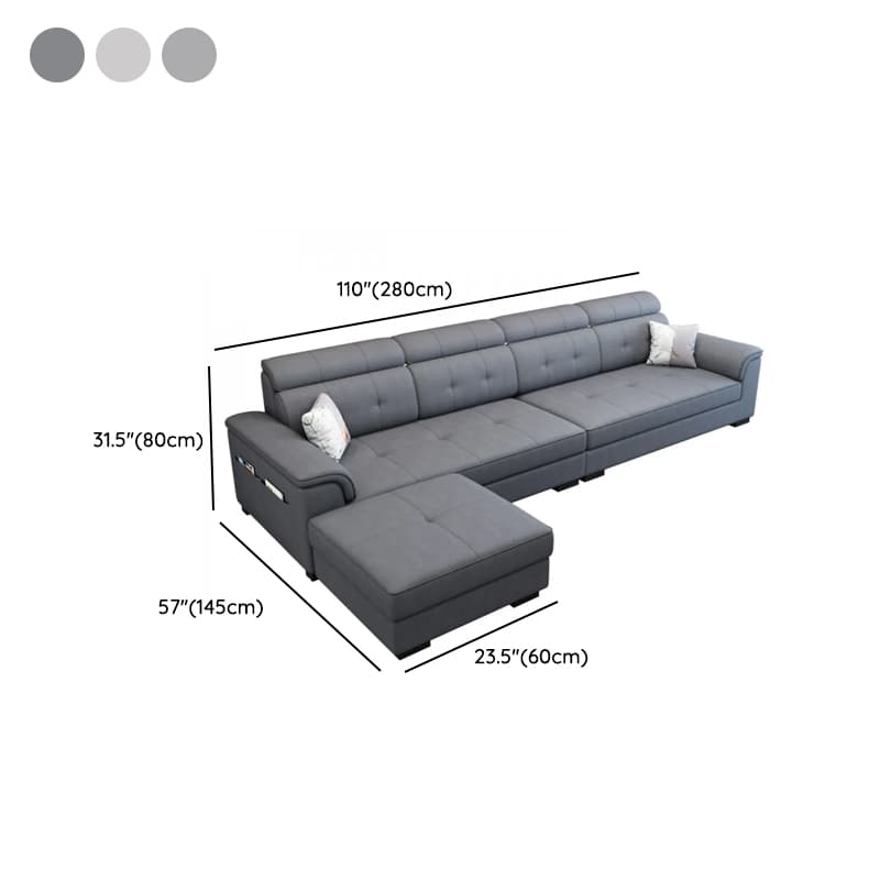 L-Shape Parlor Corner Sectional with Left Hand Facing Orientation, Decorative-stitched Tufting and Concealed Support thumbnail 23