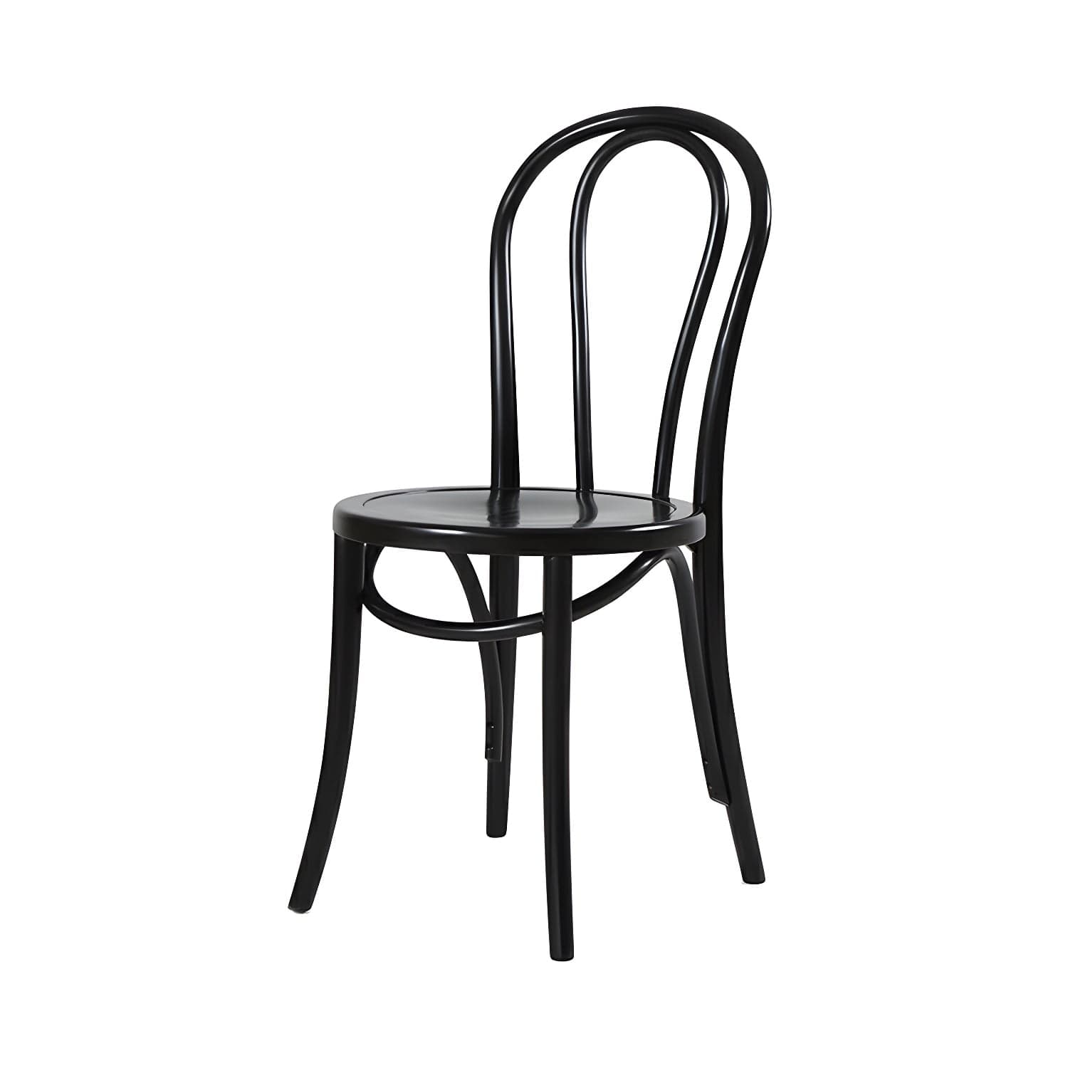 Modern Open Back Side Chair with Beech Wood Legs for Kitchen & Dining - Non-Upholstered thumbnail 1