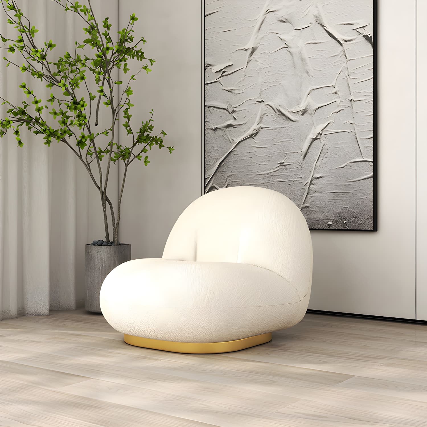Contemporary Curved Sofa with Tight Back Standard Armless Sofa for Living Room thumbnail 13