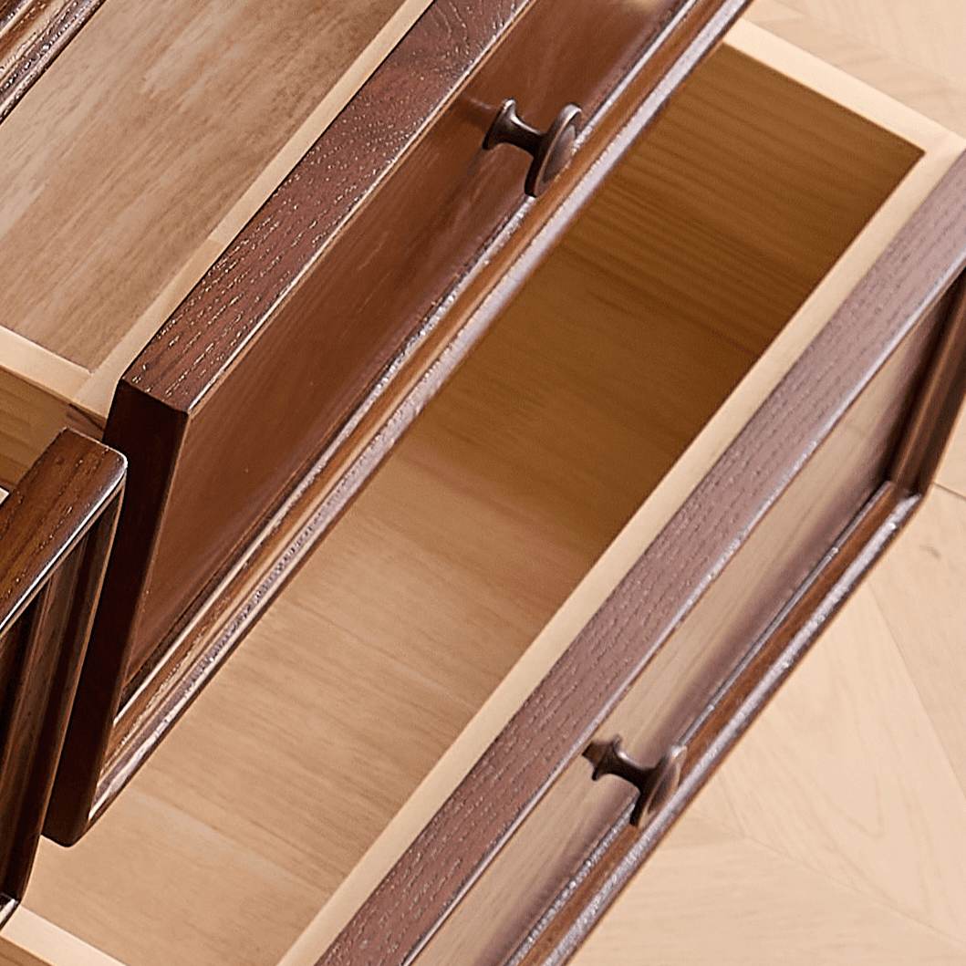 Cocoa Trendy Ash Wood Console Dresser/Semainier with 9/7/6 Drawers, Integrated Cable Management, Horizontal/Vertical thumbnail 7