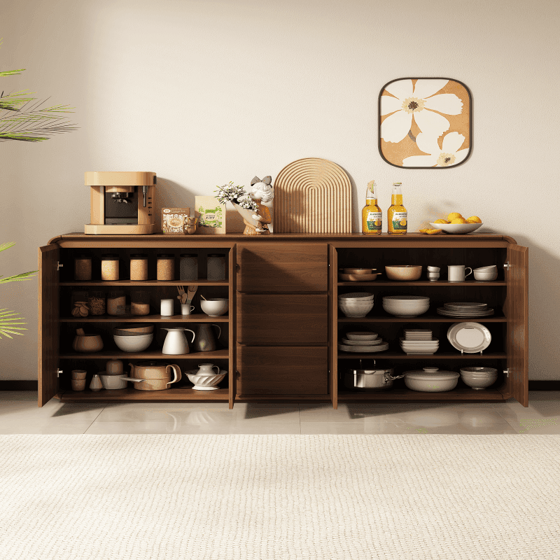 Ground Detached Cocoa Worktop Sideboard with Kitchen Gadget Storage for Culinary Space thumbnail 1