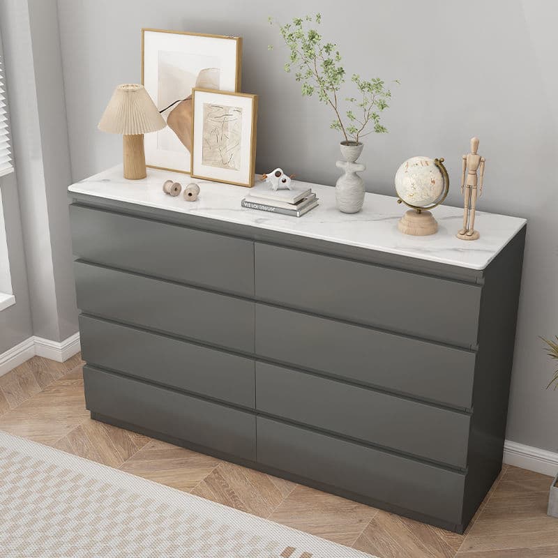 Vertical/Horizontal Gray Double Dresser/Bachelor Chest/Semainier with 5 Drawers/3 Drawers/8 Drawers in a Modern Style thumbnail 5