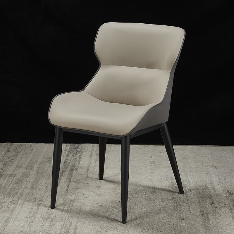 Modern Simple Style Upholstered Dining Chairs with Ergonomic Curved Backrest thumbnail 4