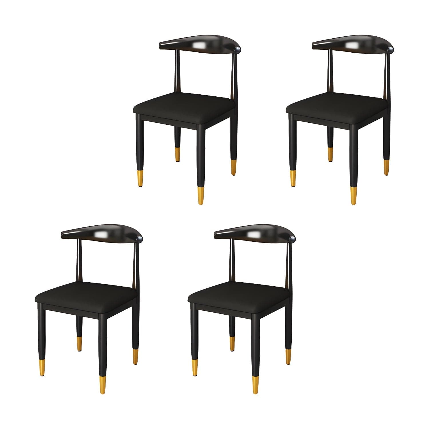 Indoor Open Back Dining Chair Industrial Upholstered Armless Chair thumbnail 2