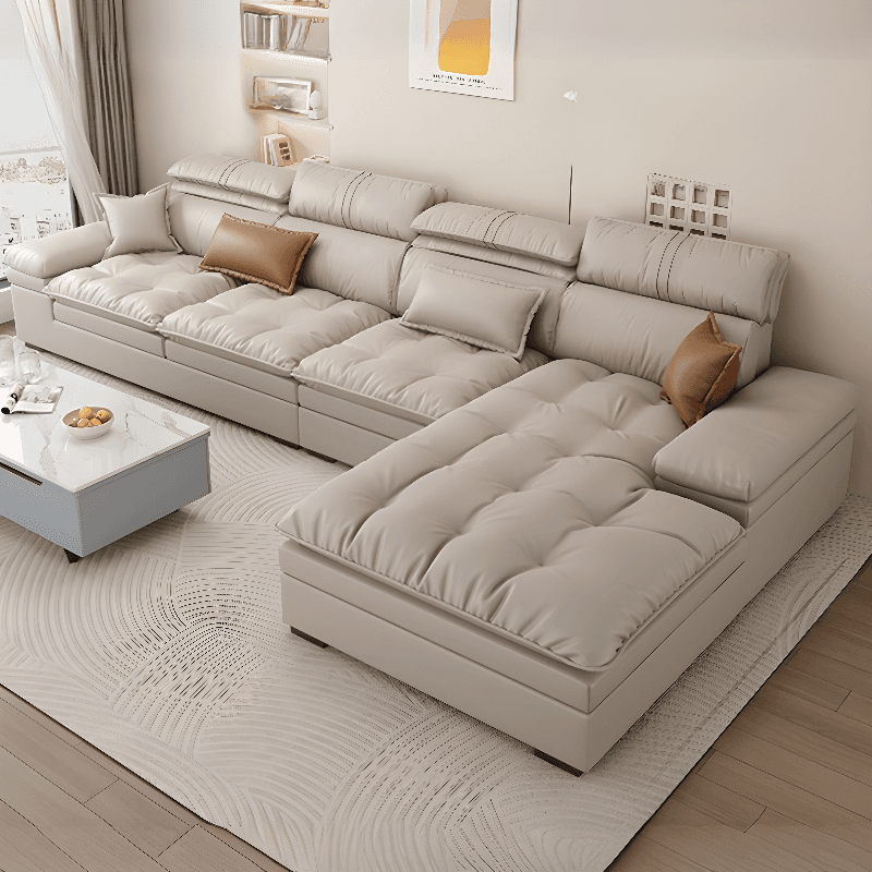 Comfortable L-Shape Corner Sectional Seats 5, Right Hand Facing with Down Seat Fill thumbnail 2