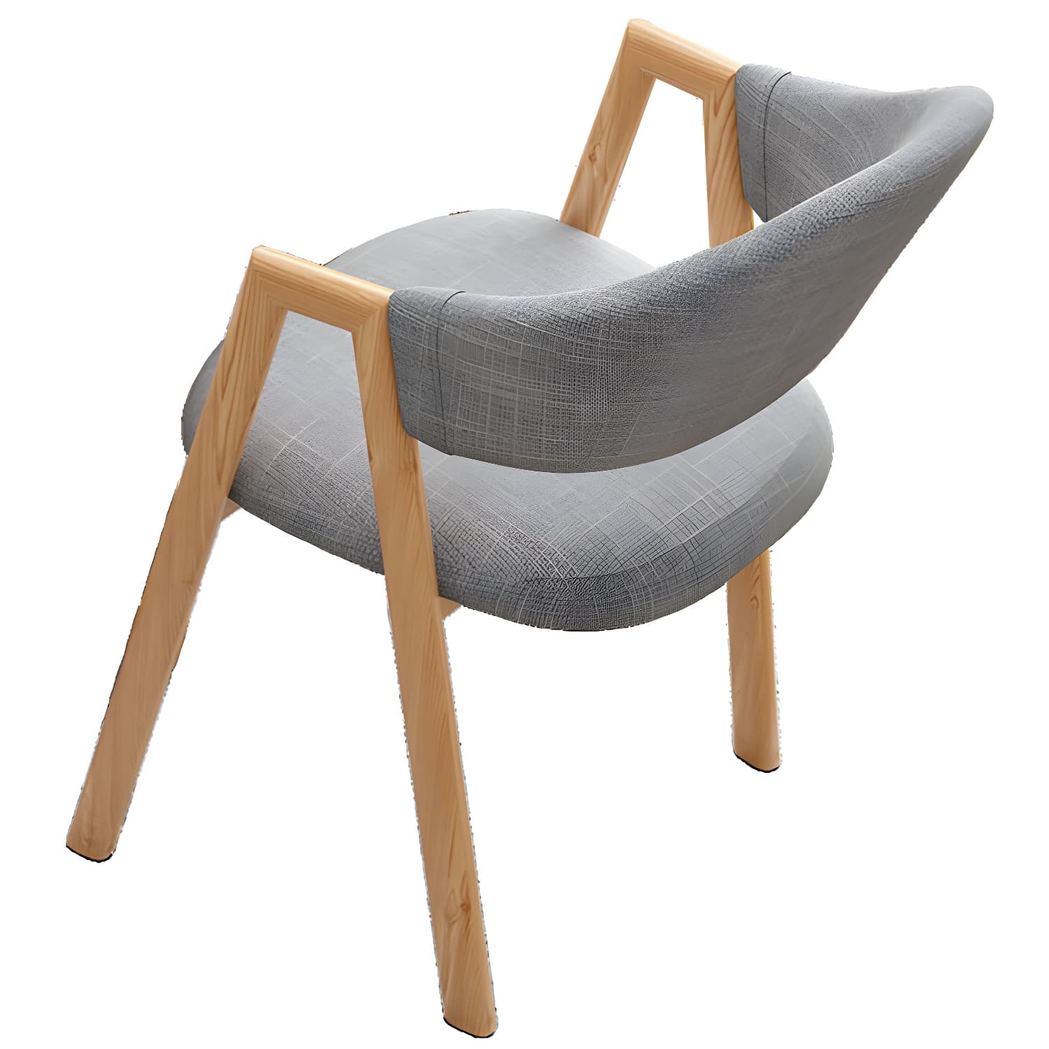 Modern Style Iron Arm Chair Open Back Dining Side Chair with Upholstered thumbnail 17