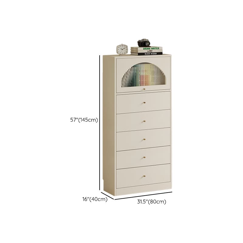 Chalk Casual Composite Wood Combo Dresser for Parlor with 6/3/5 Drawers and Hutch in Vertical Orientation thumbnail 15
