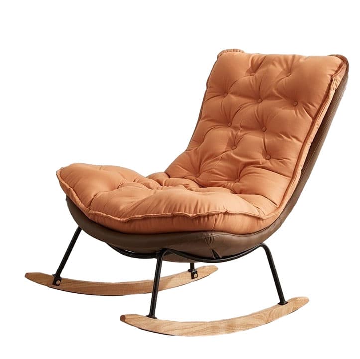 Modish Sand Ash Upholstered Rocking Accent Chair with Spindle Back and Stain Resistant thumbnail 16
