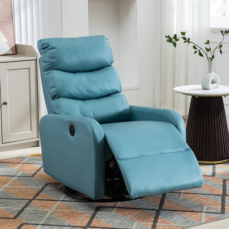 Ergonomic Brown/Blue/Green Stationary Massage Rocking Accent Chair with Back thumbnail 11