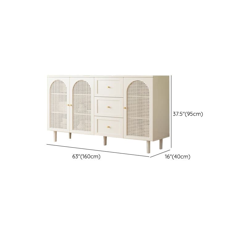 White Modern Manufactured Wood Buffet Server for Living Room - image 12
