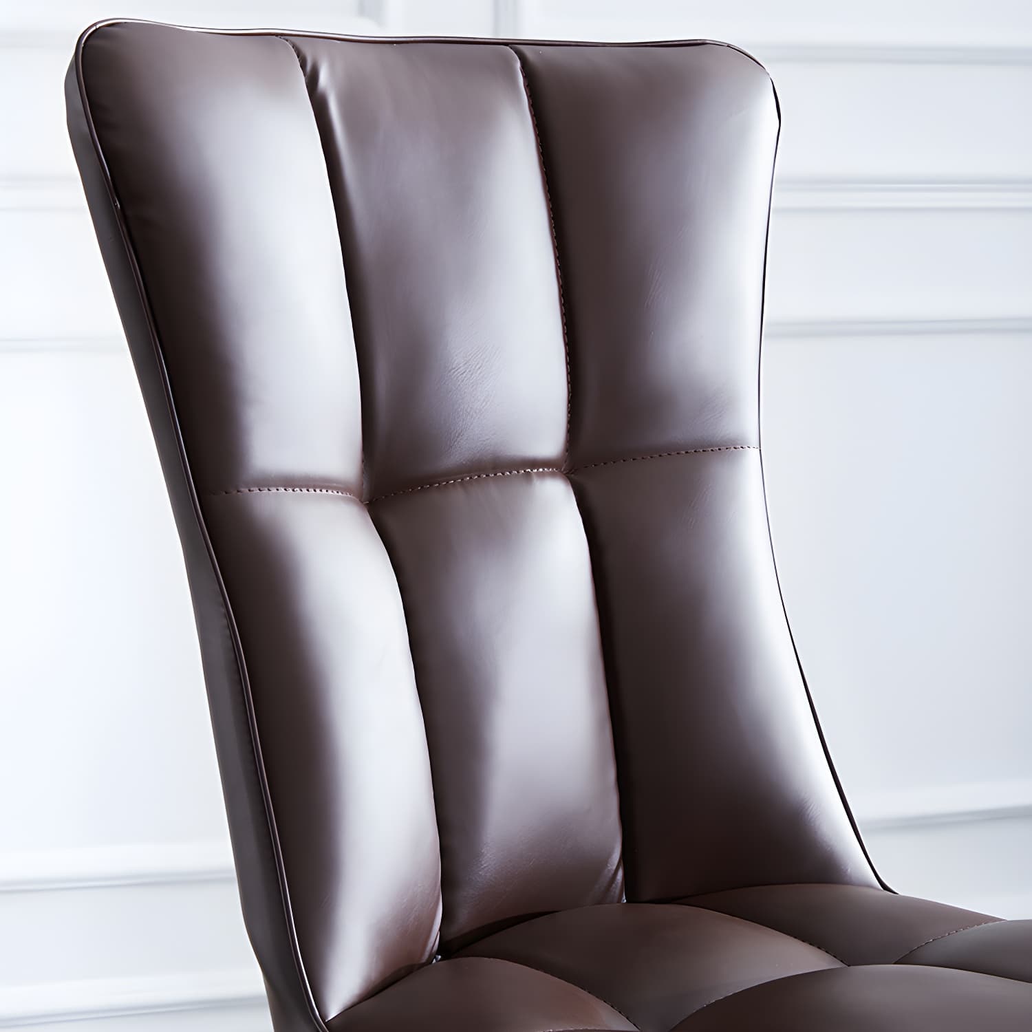 Upholstered Armless Dining Chairs Solid Back Side Chairs with Metal Legs thumbnail 15