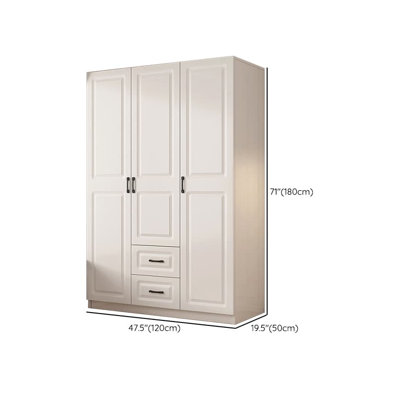 Casual Chalk Timber Wardrobe with Soft Close Drawer and Door, Interior Shelves, Hanging Rod thumbnail 10
