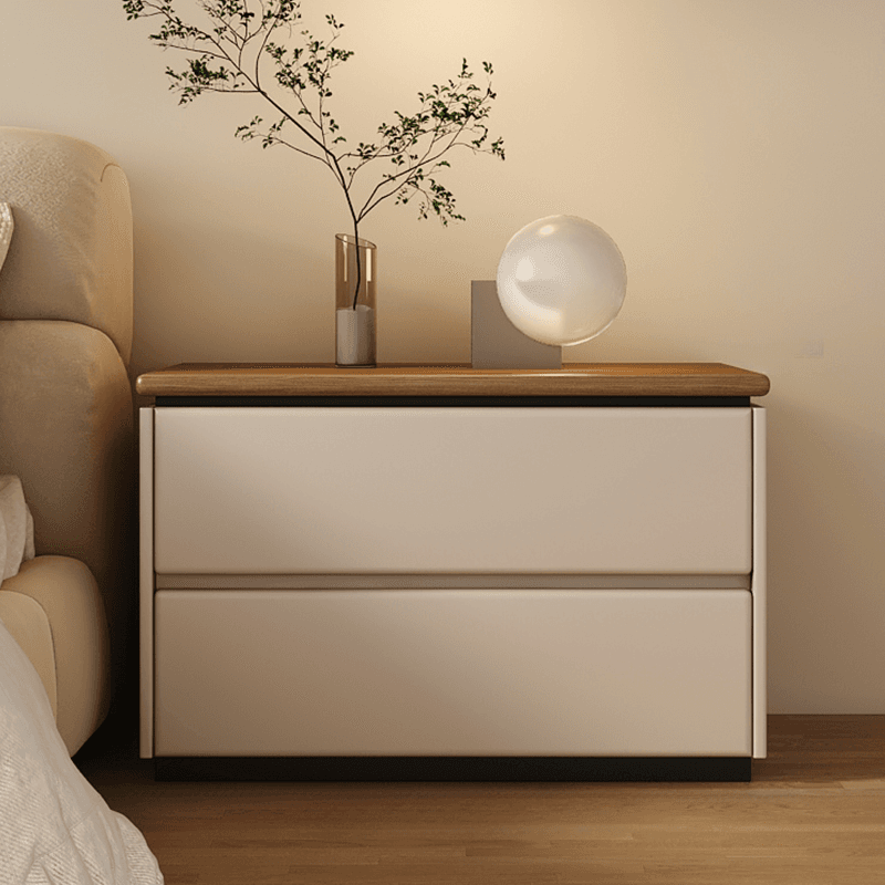 Modish 2 Tiers Drawer Storage Bedside Table with Laminate Countertop thumbnail 6