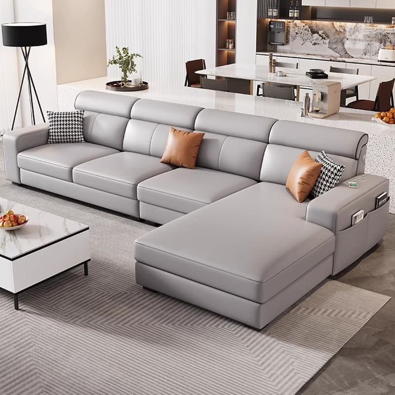 L-Shape/Straight Sofa/Sofa Chaise with USB Port, Left/Horizontal Orientation thumbnail 3