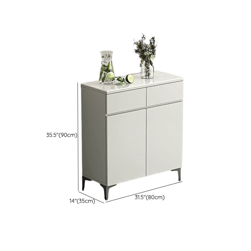 Contemporary Living Room Stone Top Sideboard with Doors and Drawers thumbnail 10