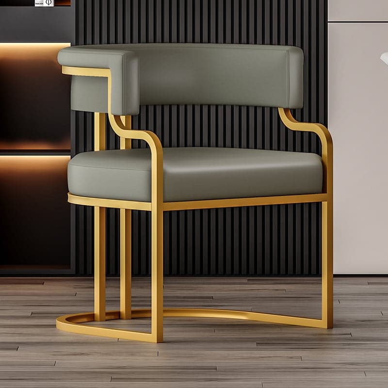 Glam/Casual Alloy Arm Chair with Cushioned Uncovered Back and Armrest thumbnail 6