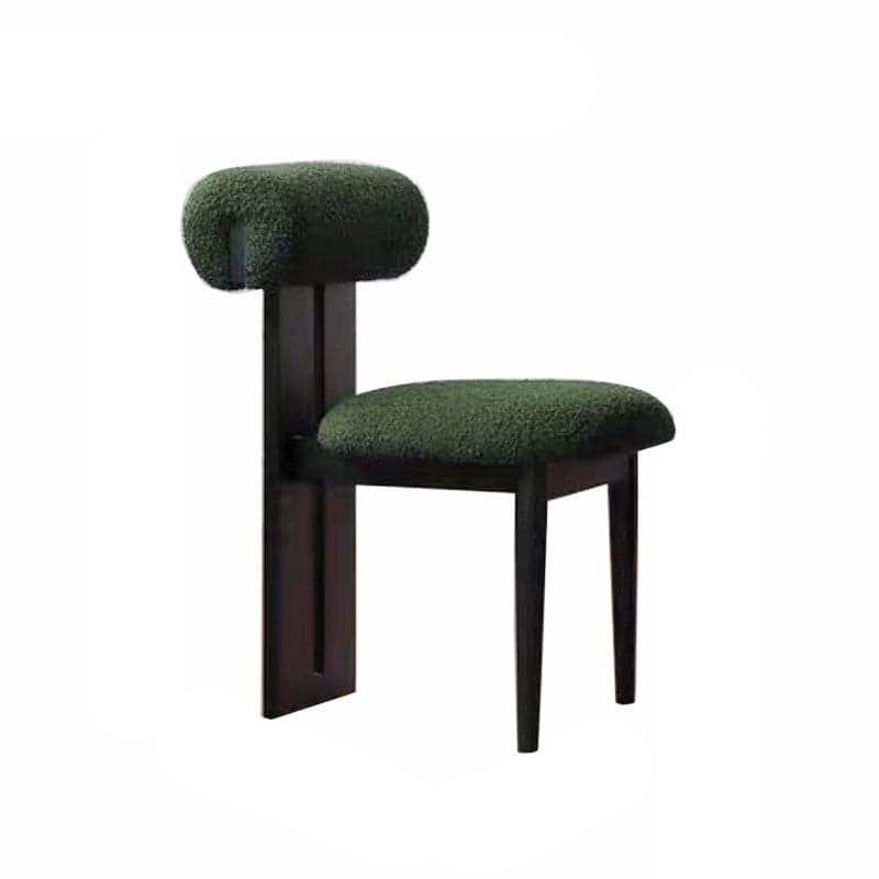 Modern Upholstered Armless Kitchen & Dining Chair, Open Back, Wood Ash, 1 Piece thumbnail 3