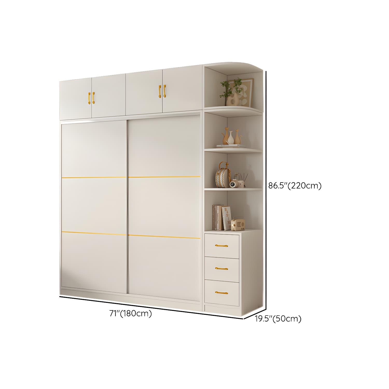 Spacious White Wardrobe Armoire with Shelves and Clothing Rod - Your Perfect Closet Solution thumbnail 33