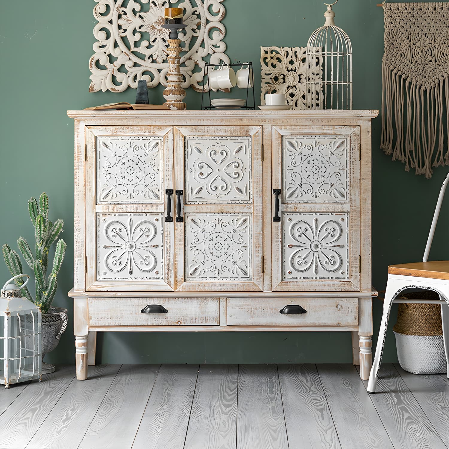 14.2'' Wood Rectangular Traditional Accent Cabinets with Drawers and Cabinet Included thumbnail 4