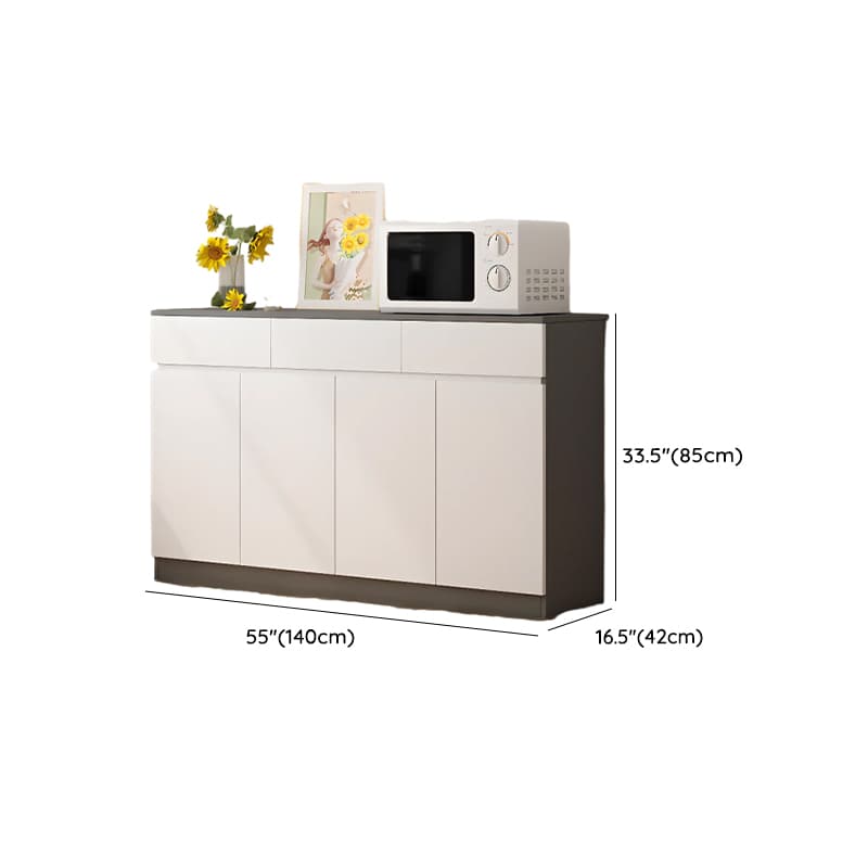 Simple Sideboard with Multiple Drawers, Closet Cabinet, Standard and Narrow Sizes, 1 or 2 Shelves, Wood Countertop, 2 to 5 Doors thumbnail 25