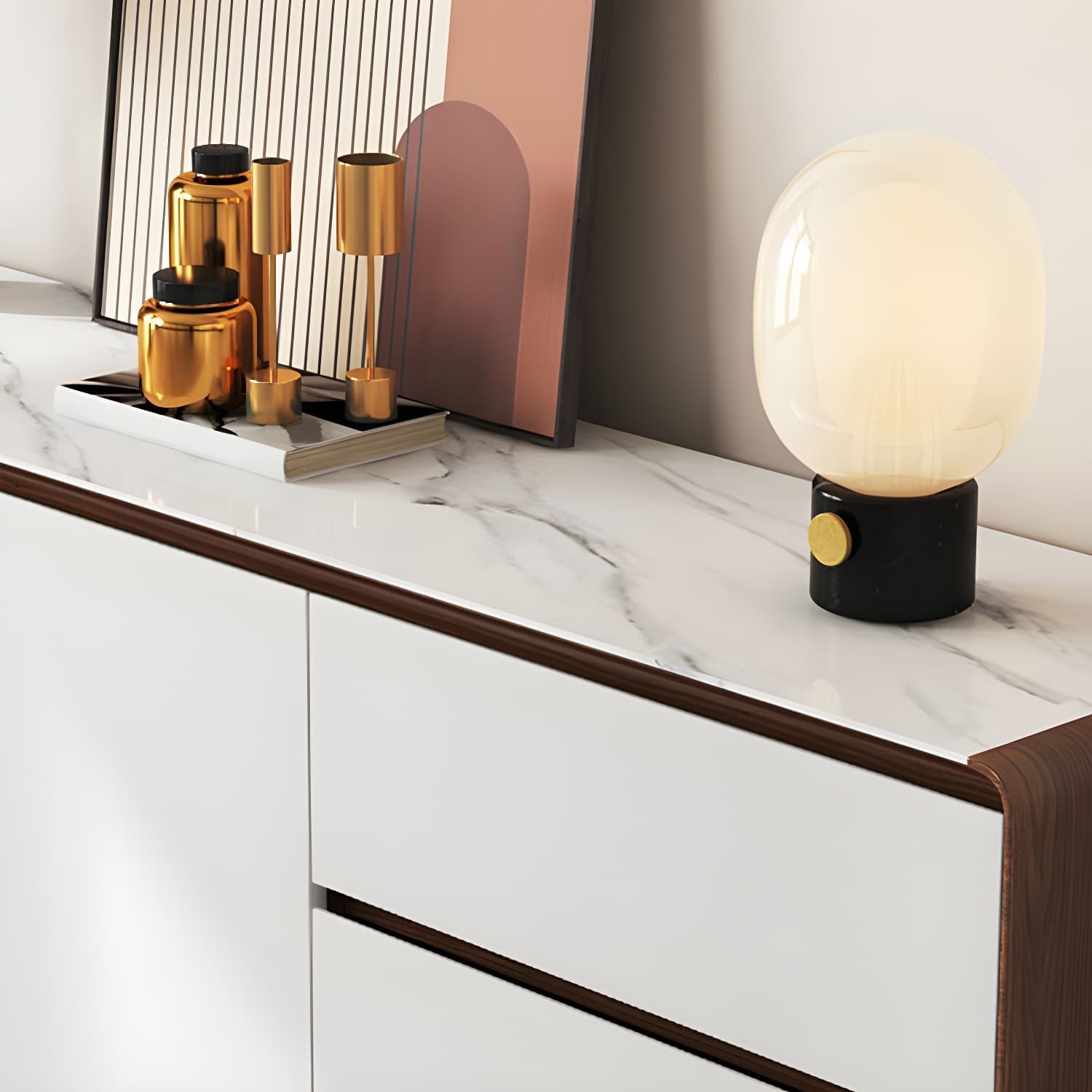 Modern and Contemporary Credenza Wood Dining Buffet with Cabinets and Drawers thumbnail 17
