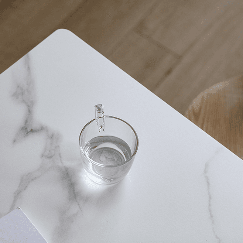 Circular-shaped/Square Standard Height Dining Table for 2 People with Fixed Table Top in a Minimalist Style thumbnail 11