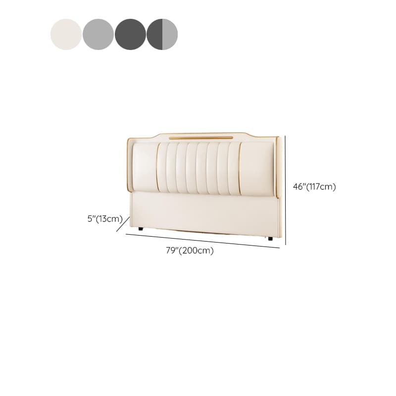 Simplistic Style Wingback Headboard with No Distressing in Pine Wood, Featuring Camelback Shape for King/Queen/Full Bed, Sponge Upholstery Fill, and Standard Height thumbnail 24