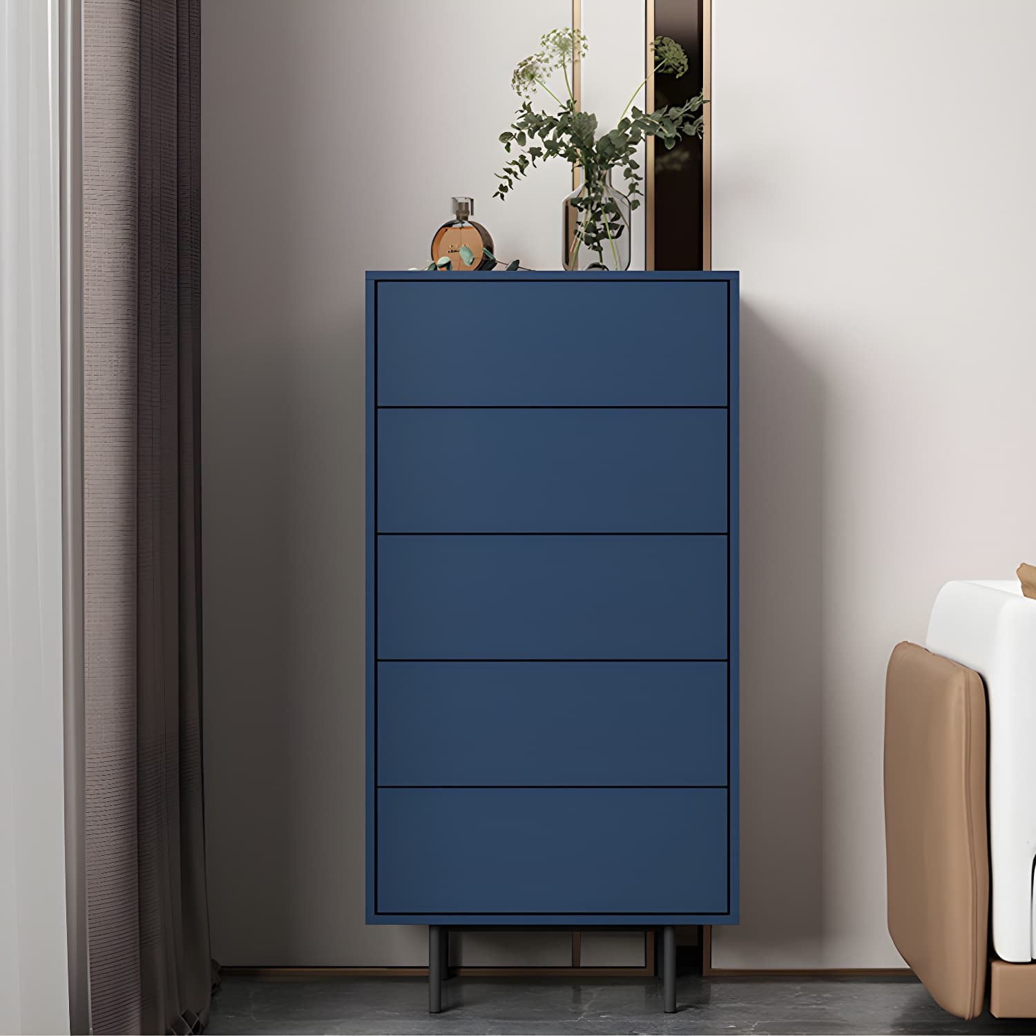 13.65-inch W Modern Storage Chest Dresser Manufactured Wood Storage Chest