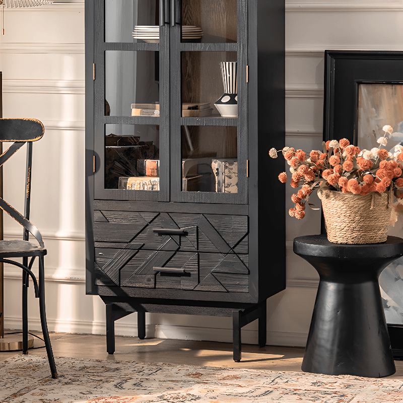 Modern Simple Style Rectangle Standalone Accent Chest with Lumber Drawer in Ink thumbnail 8