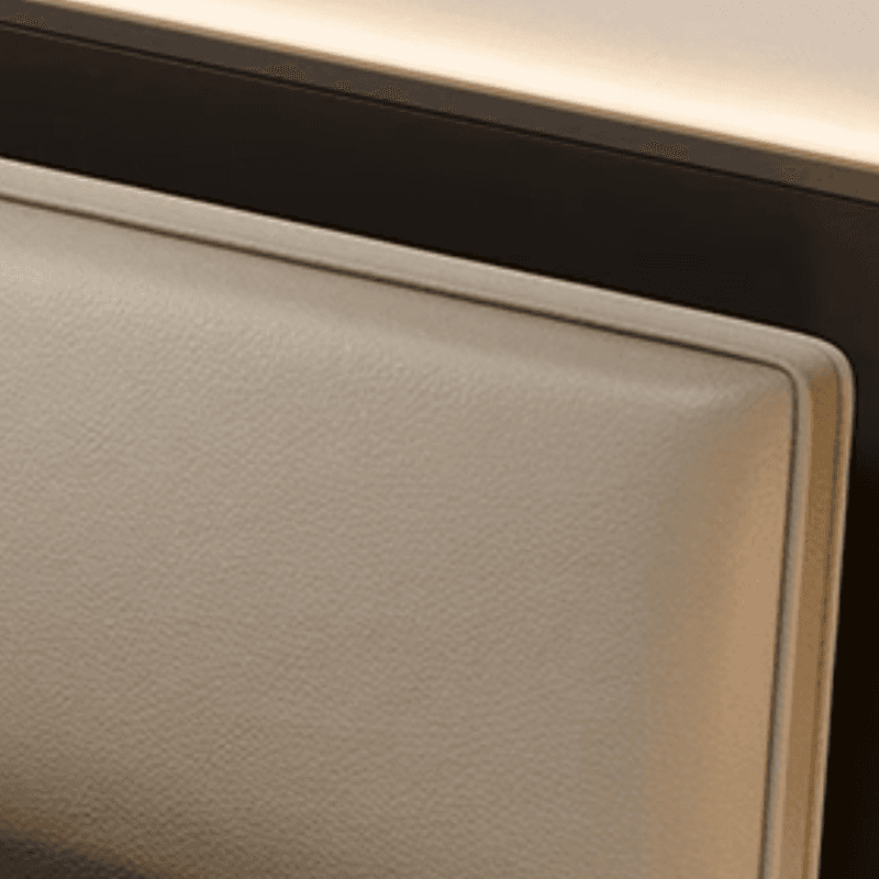 Light Gray Storage Included Panel Bed with 3 Storage Boxes, Natural Wood Frame, and Sponge Upholstery thumbnail 5