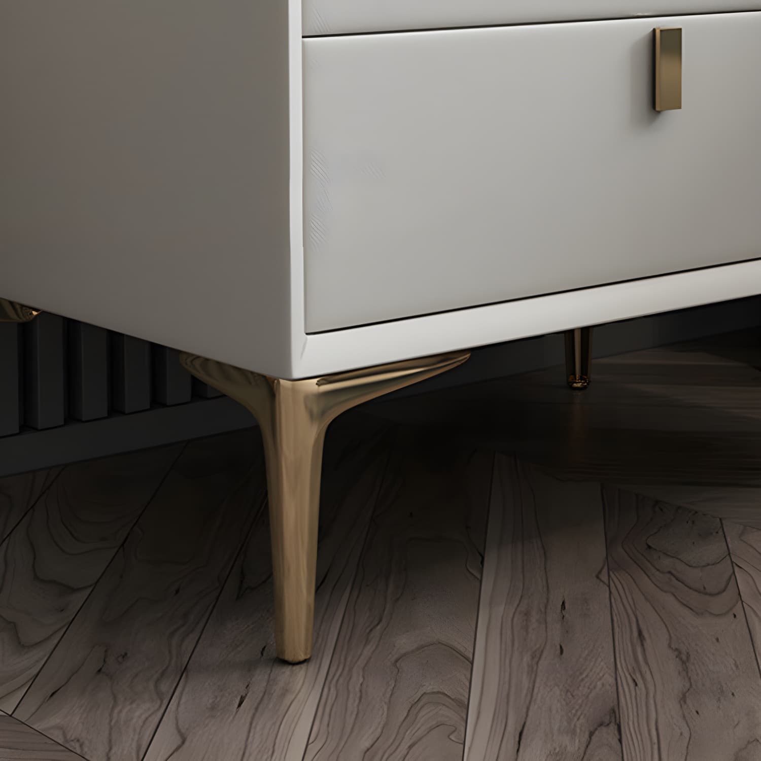 2 Drawer Solid Wood Modern Night Table Drawer Storage Bed Nightstand thumbnail 19