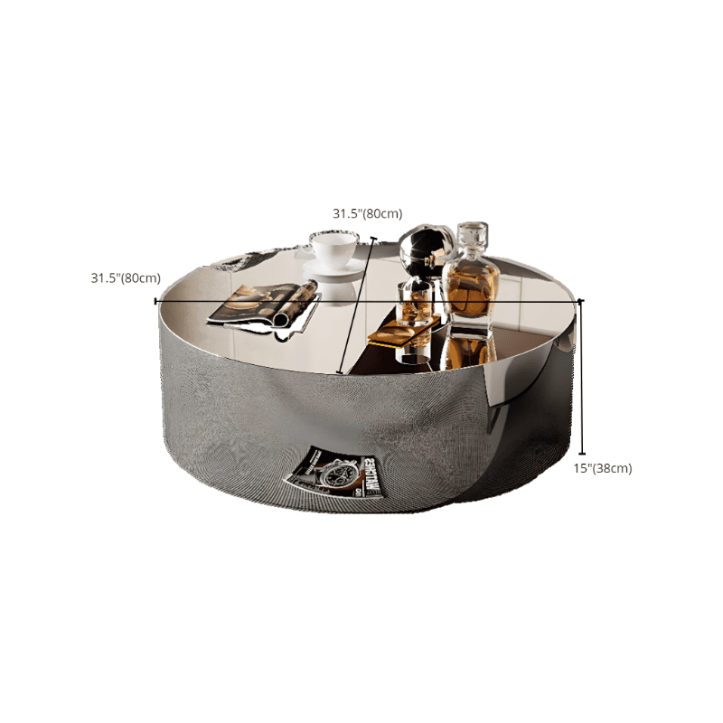 Silver Alloy Irregular/Circular-shaped Accent Table for Small Spaces thumbnail 21