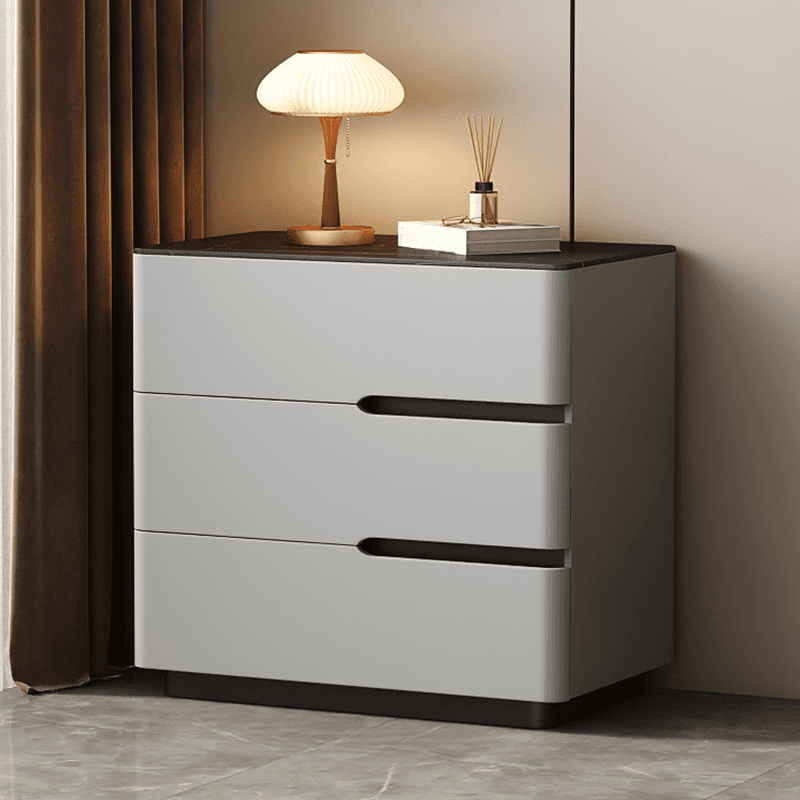 Organic Modern Nightstand With Drawer Organization Featuring Stone Countertop thumbnail 7