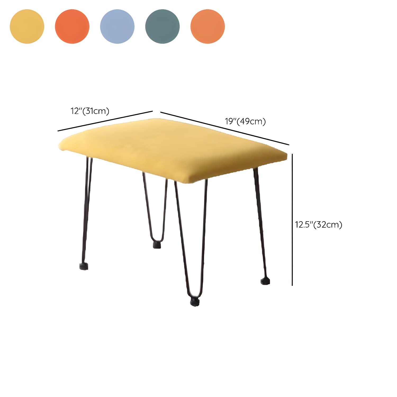 Modern Upholstered Rocking Chair with Ottoman Set - Natural Wood Legs thumbnail 26